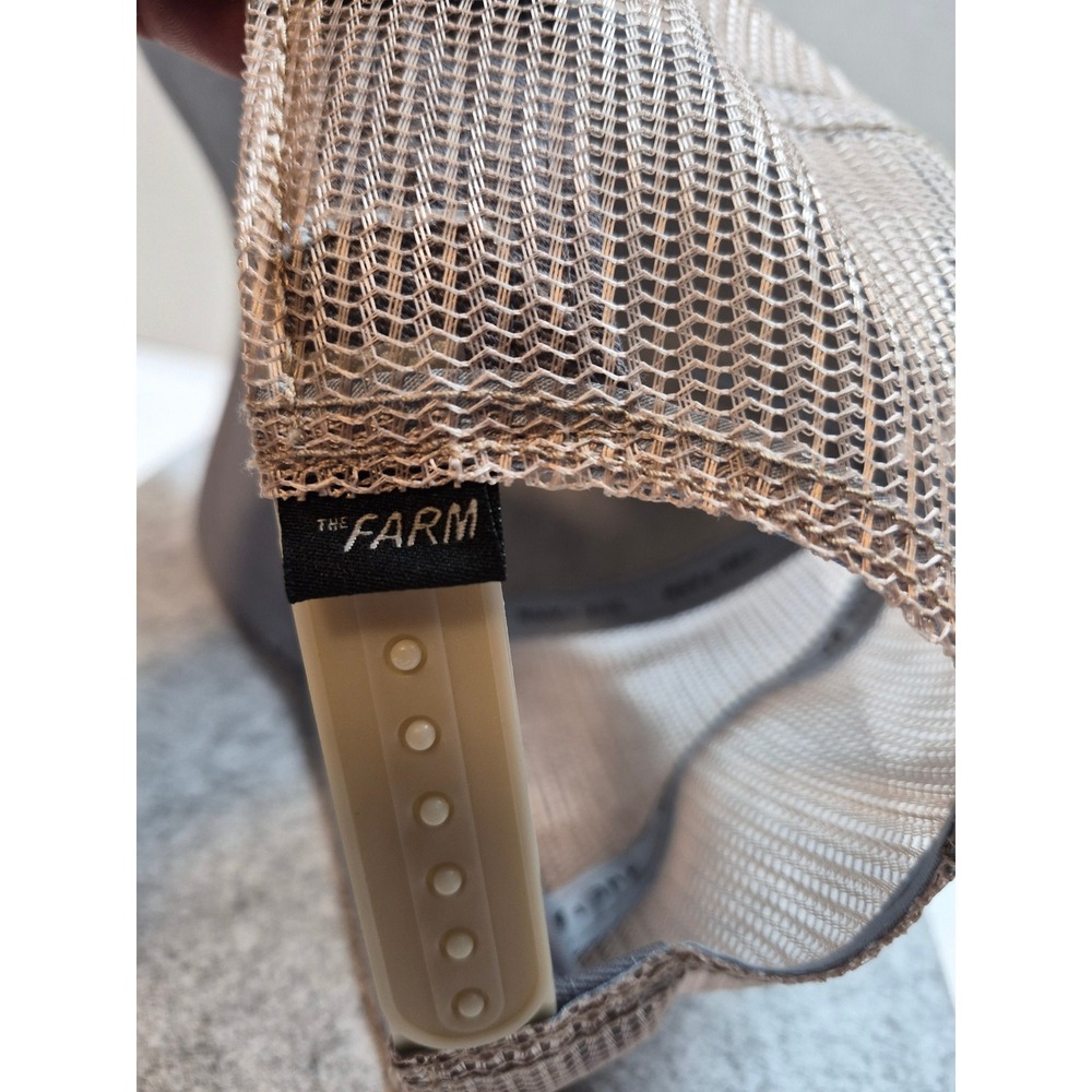 Goorin Bros The Farm Queen Bee Trucker Hat Gray Tan Mesh Snapback Cap - Picture 8 of 15